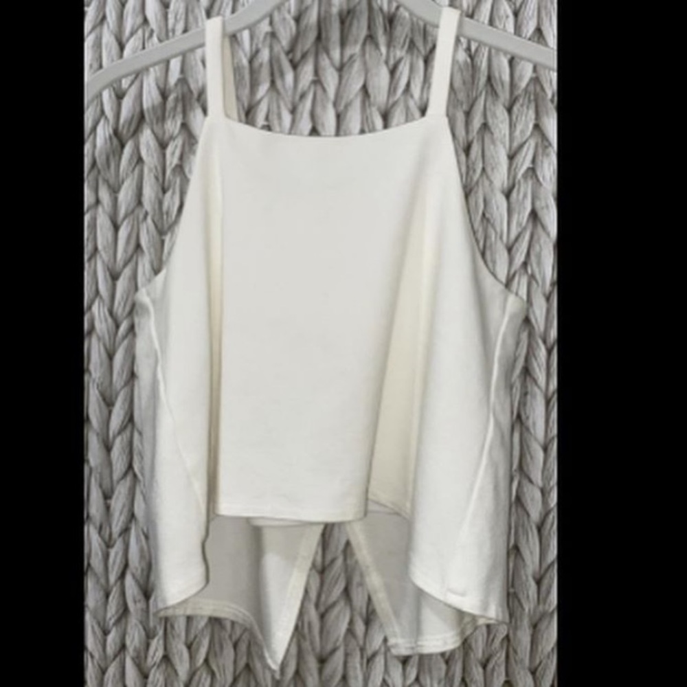 Woman White Halter Crop Top